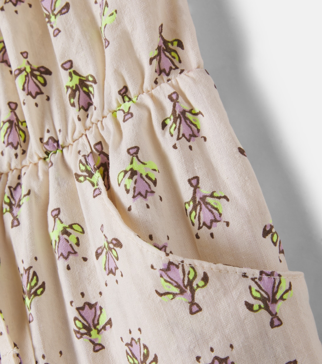 Sunny floral cotton overalls | Cozmo