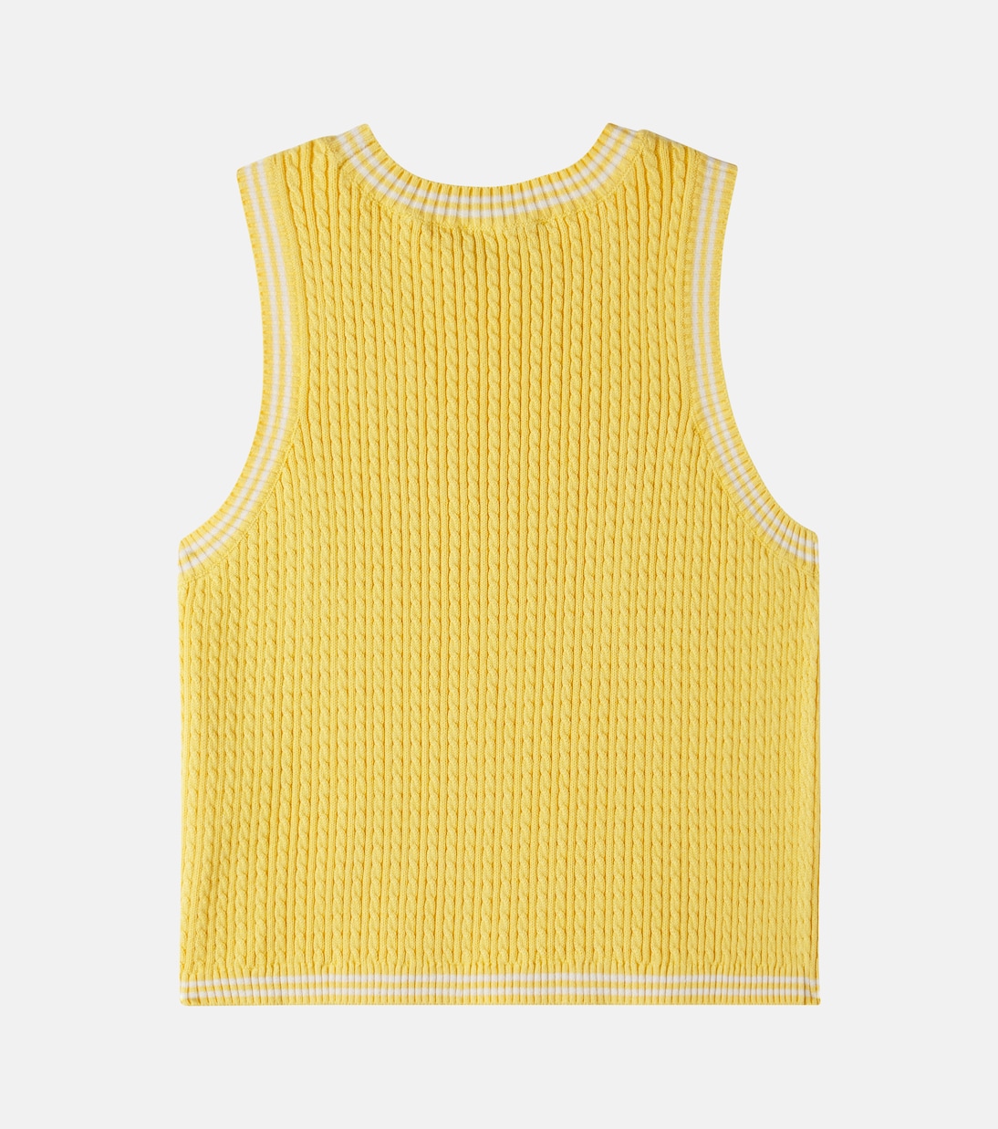 Cable-knit cotton sweater vest | Mini Rodini