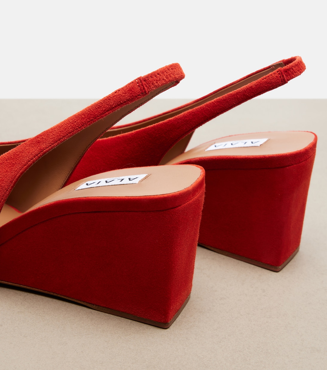 Slingback-Wedges Cube aus Veloursleder | Alaïa