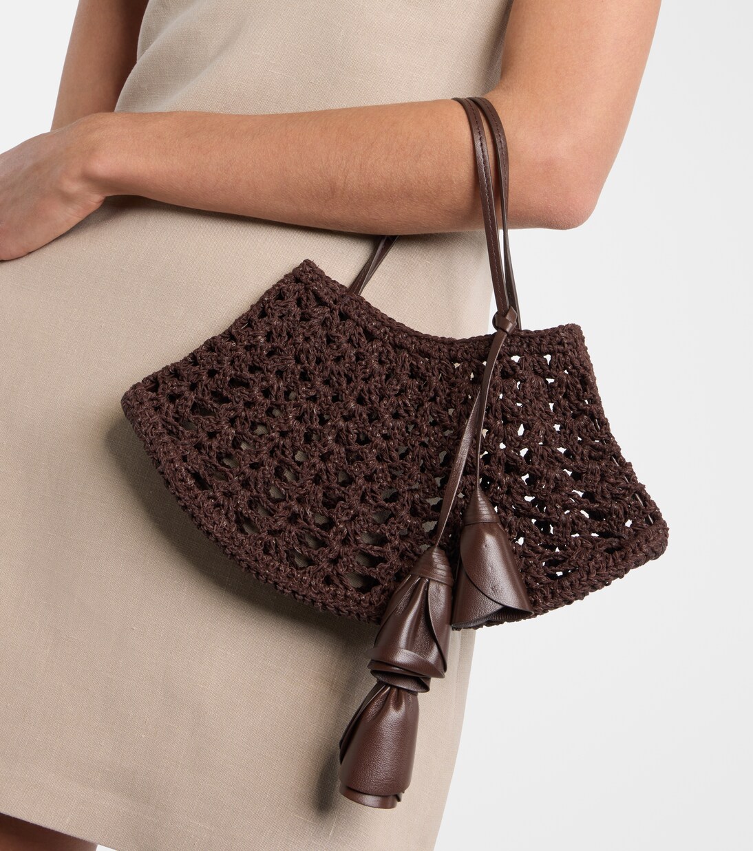 Maya Small crochet leather top-handle bag | Magda Butrym