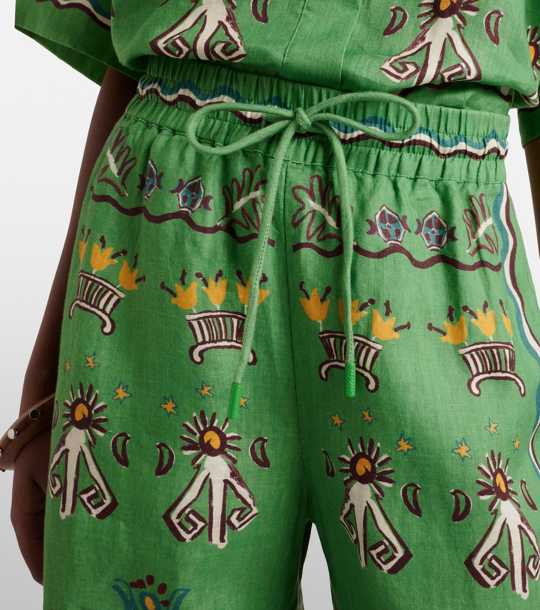 Sun Dancer linen wide-leg pants  | Alémais