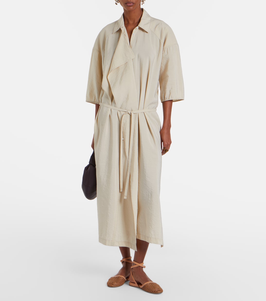 Filothea leather-trimmed raffia slingback flats | Ancient Greek Sandals