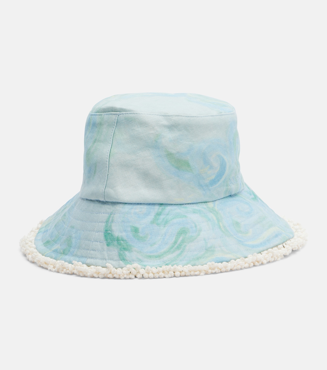 Printed linen bucket hat | Alémais