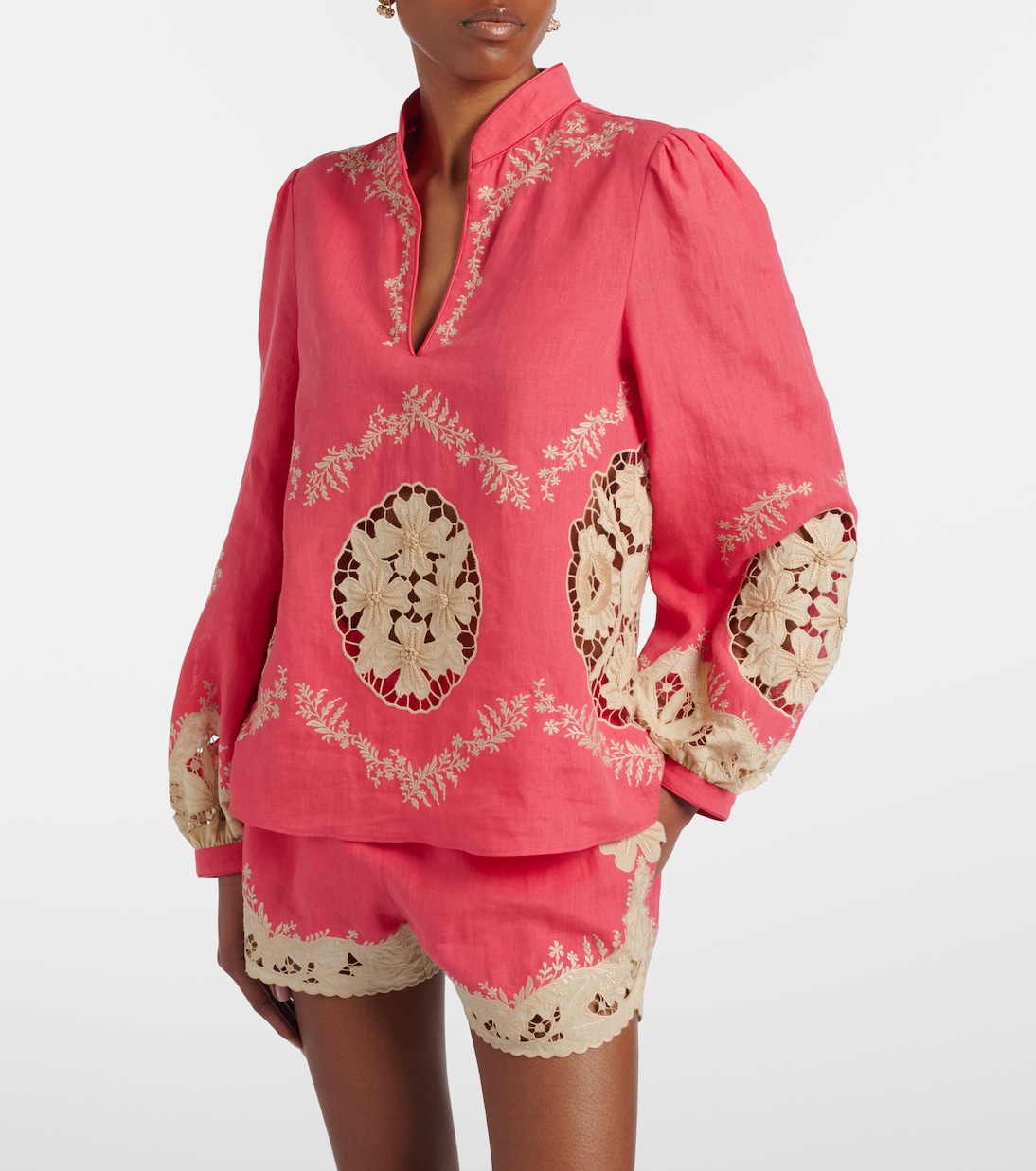 Embroidered linen shirt | Valentino
