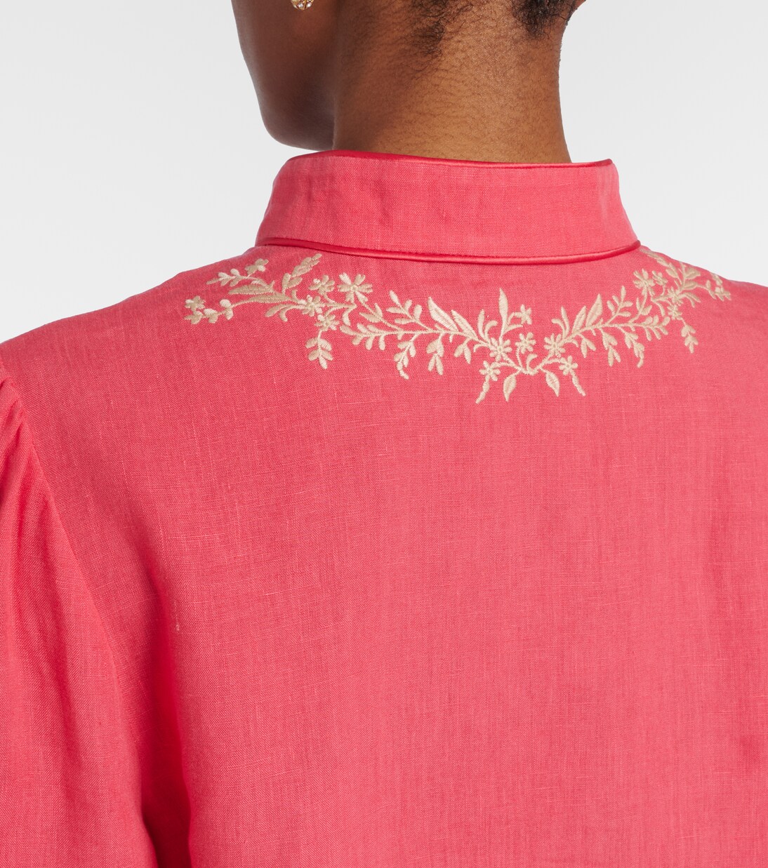 Embroidered linen shirt | Valentino