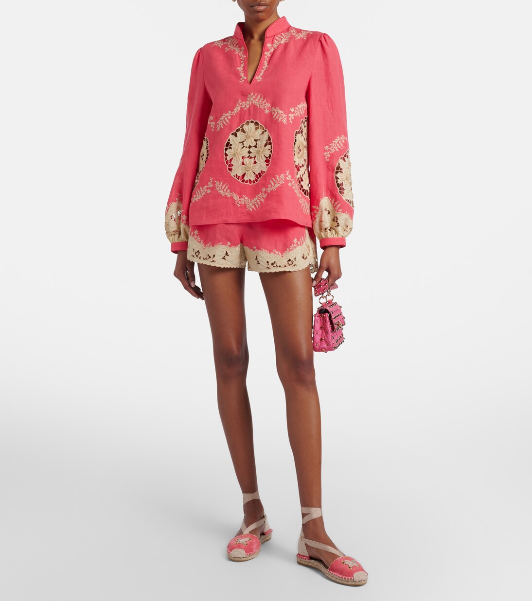 Embroidered linen shirt | Valentino