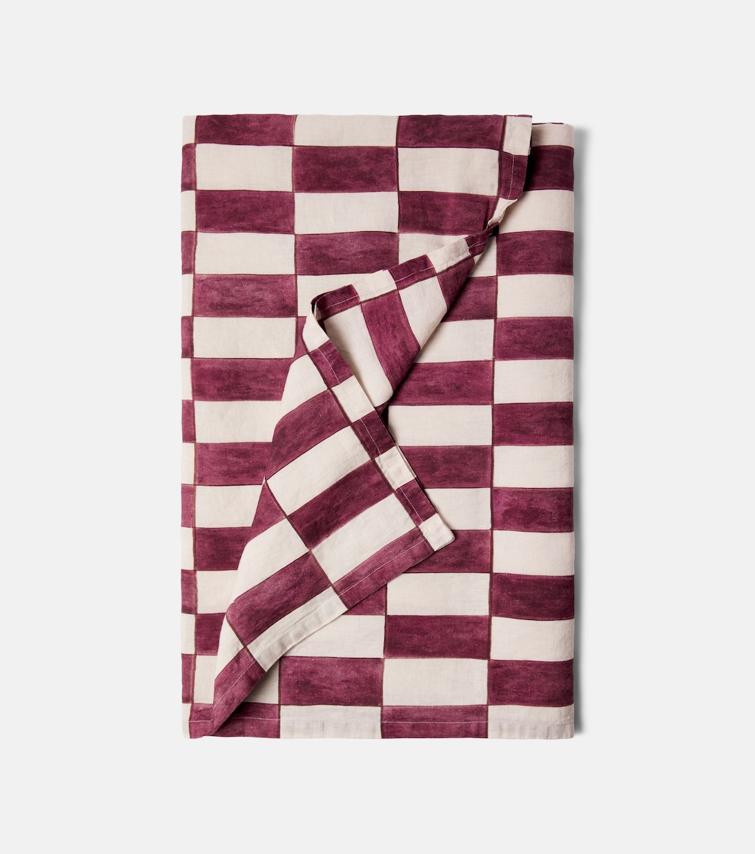 체크 리넨 테이블 커버 | Once Milano