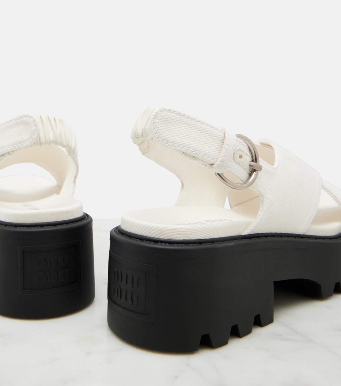 厚底露跟凉鞋 | Miu Miu