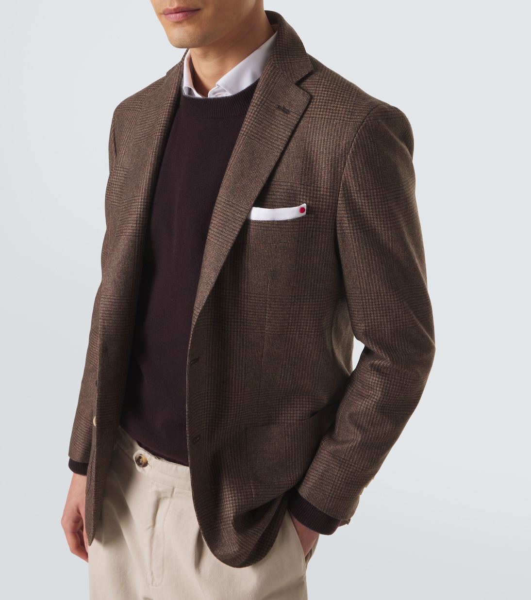 Prince of Wales check virgin wool blazer | Kiton