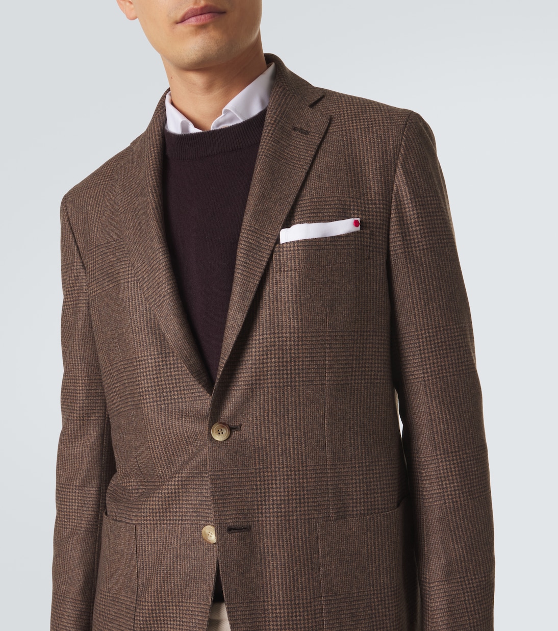 Prince of Wales check virgin wool blazer | Kiton