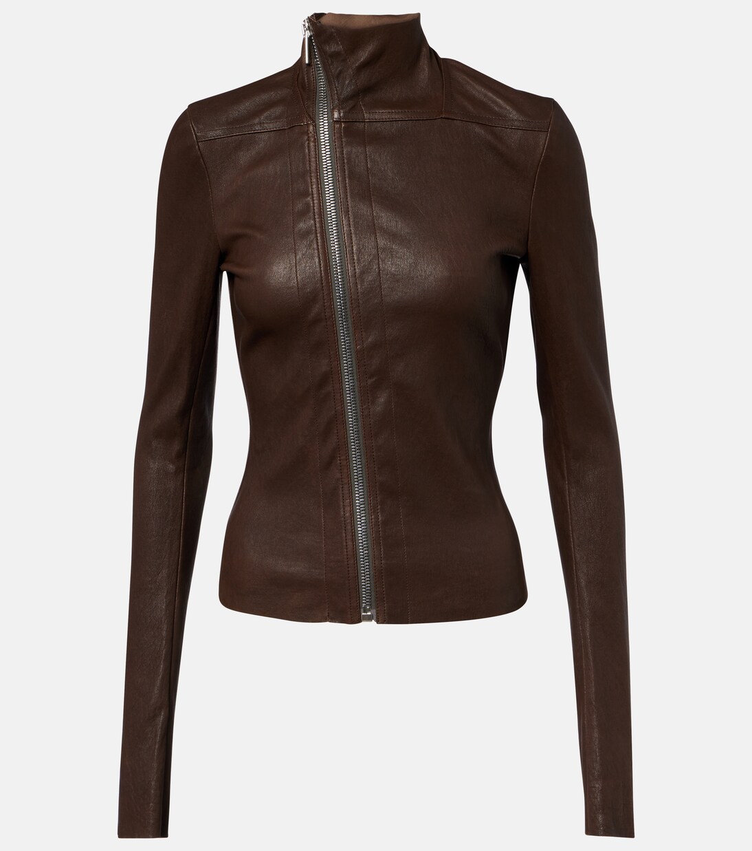 Gary leather and cotton-blend jacket | Rick Owens