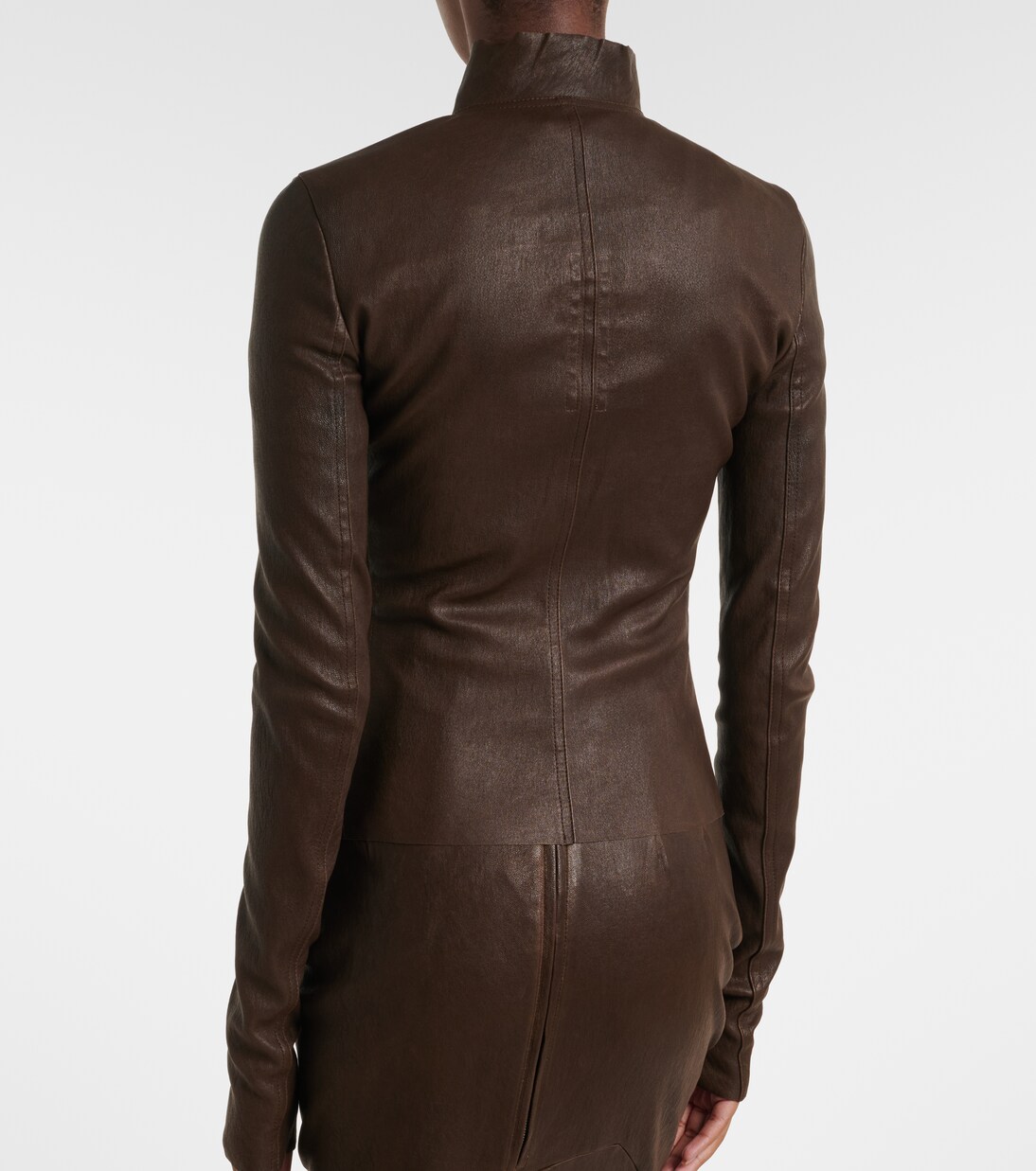 Gary leather and cotton-blend jacket | Rick Owens