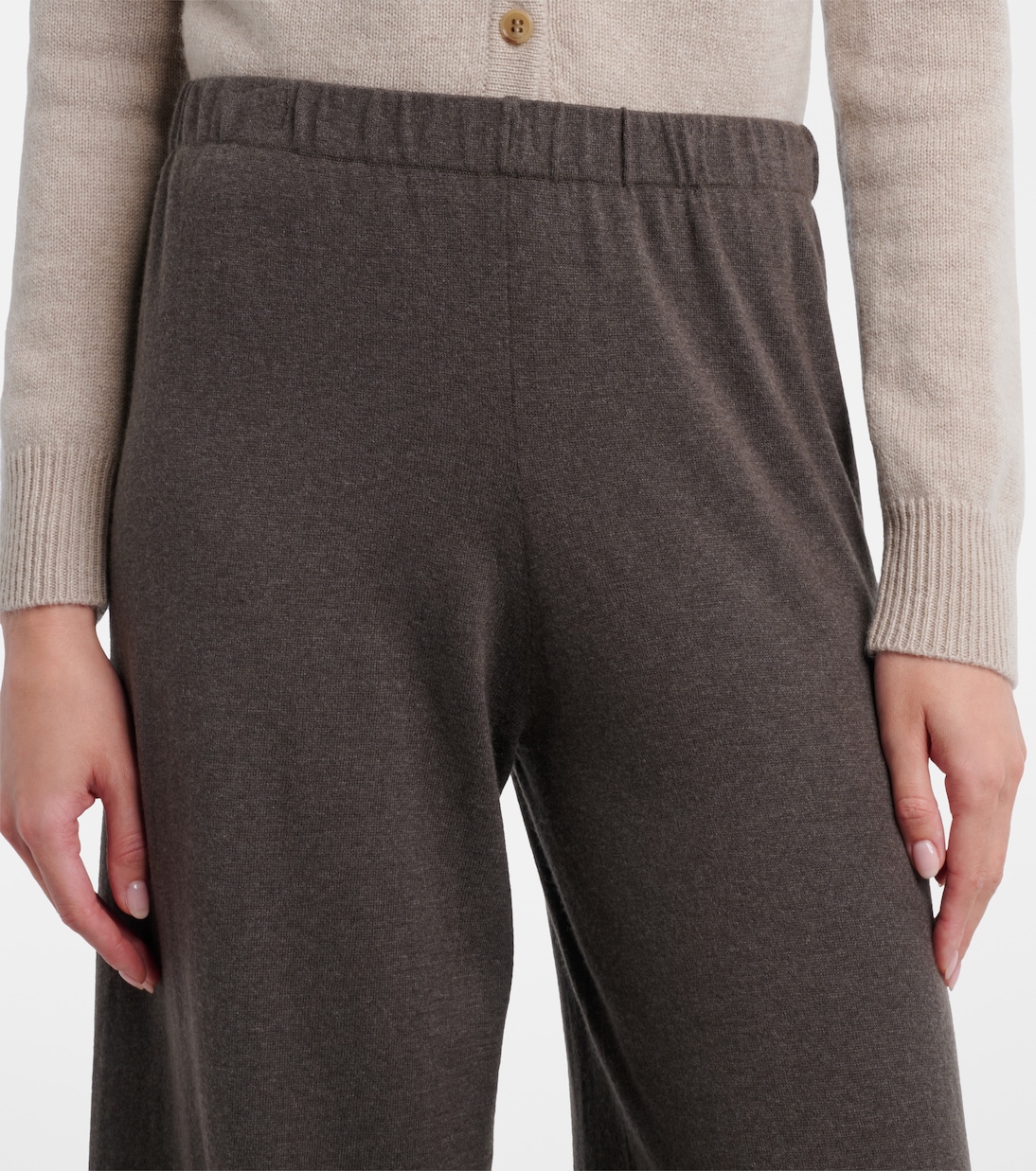 Aina cotton and cashmere wide-leg pants | Lisa Yang