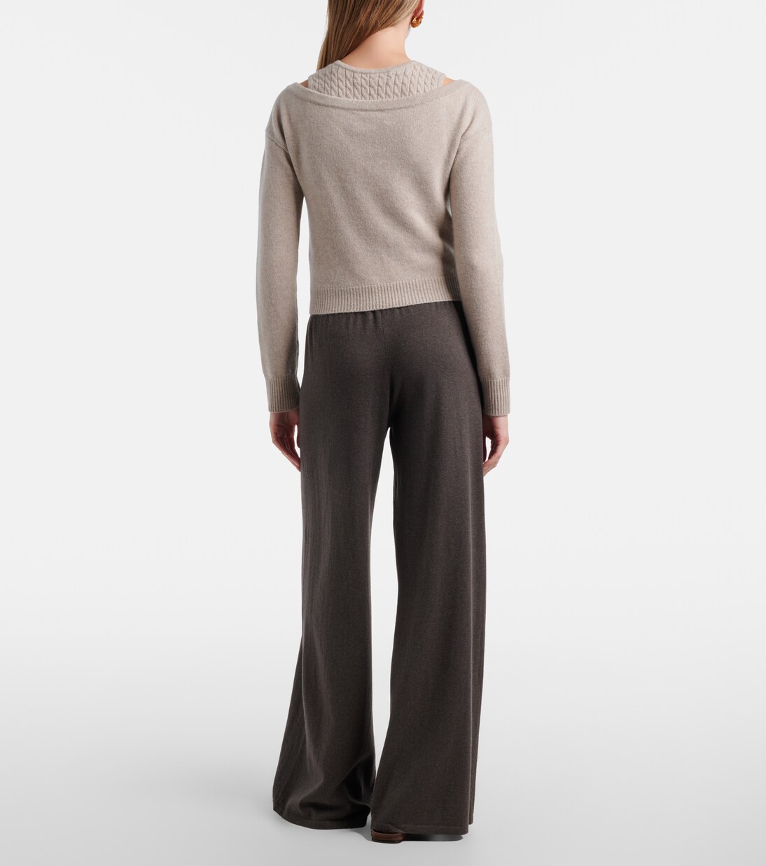 Aina cotton and cashmere wide-leg pants | Lisa Yang