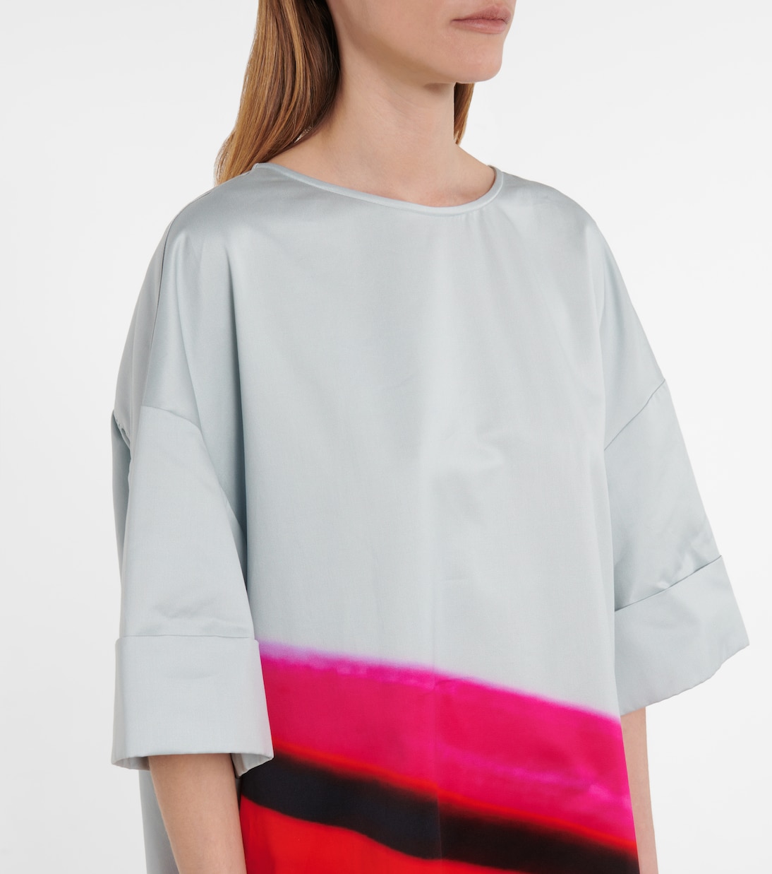 Gestreiftes Midikleid aus Satin | Dries Van Noten