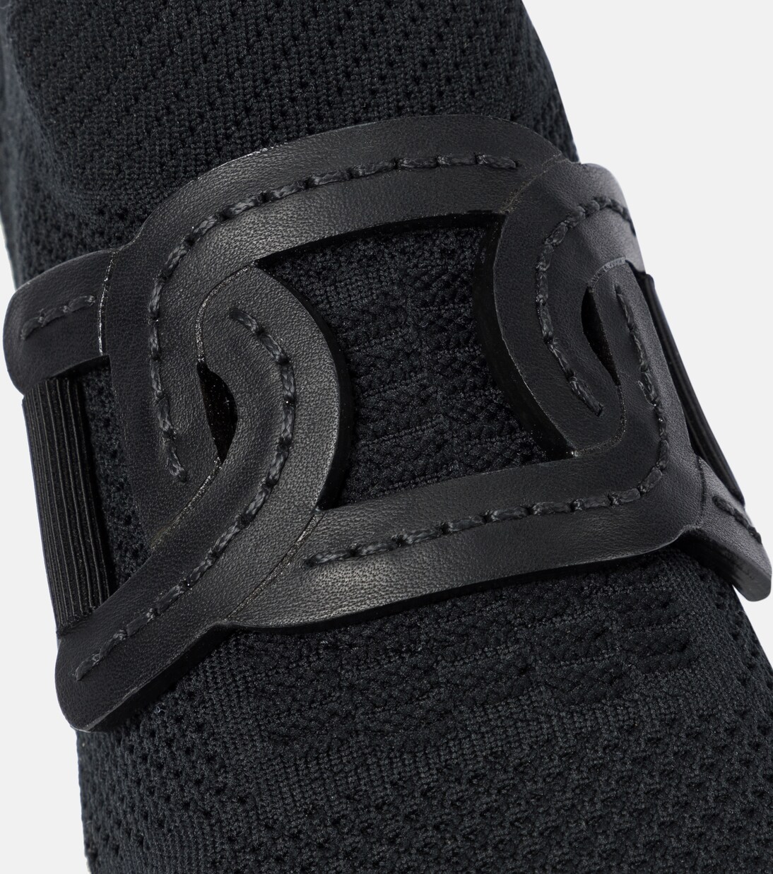 Leather-trimmed knit sneakers | Tod's