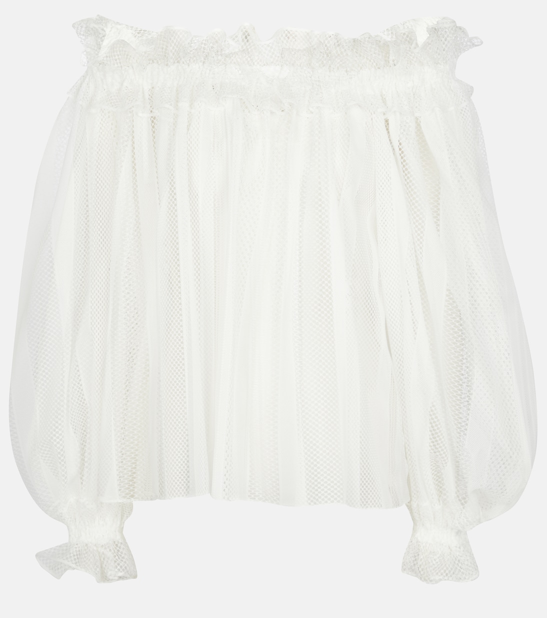 Off-shoulder mesh blouse | Alaïa
