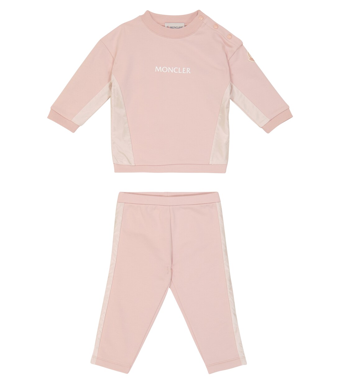 Baby stretch-cotton sweatshirt and pants set | Moncler Enfant