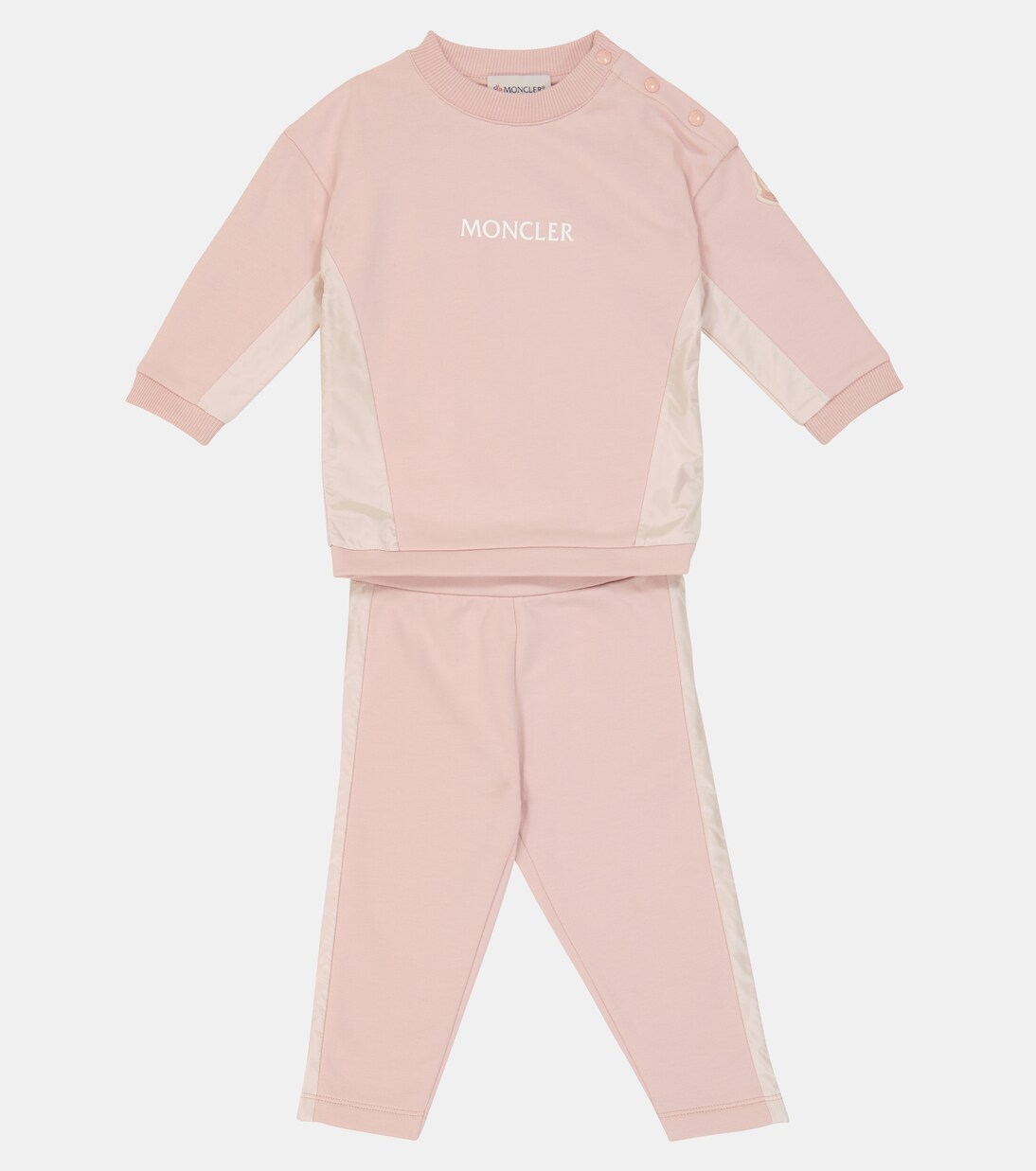 Baby stretch-cotton sweatshirt and pants set | Moncler Enfant