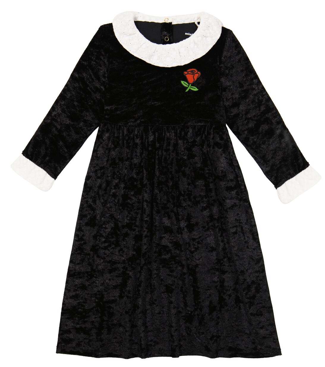 Embroidered velour dress | Mini Rodini