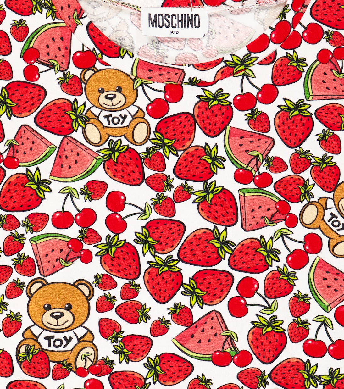 Printed cotton-blend crop top | Moschino Kids