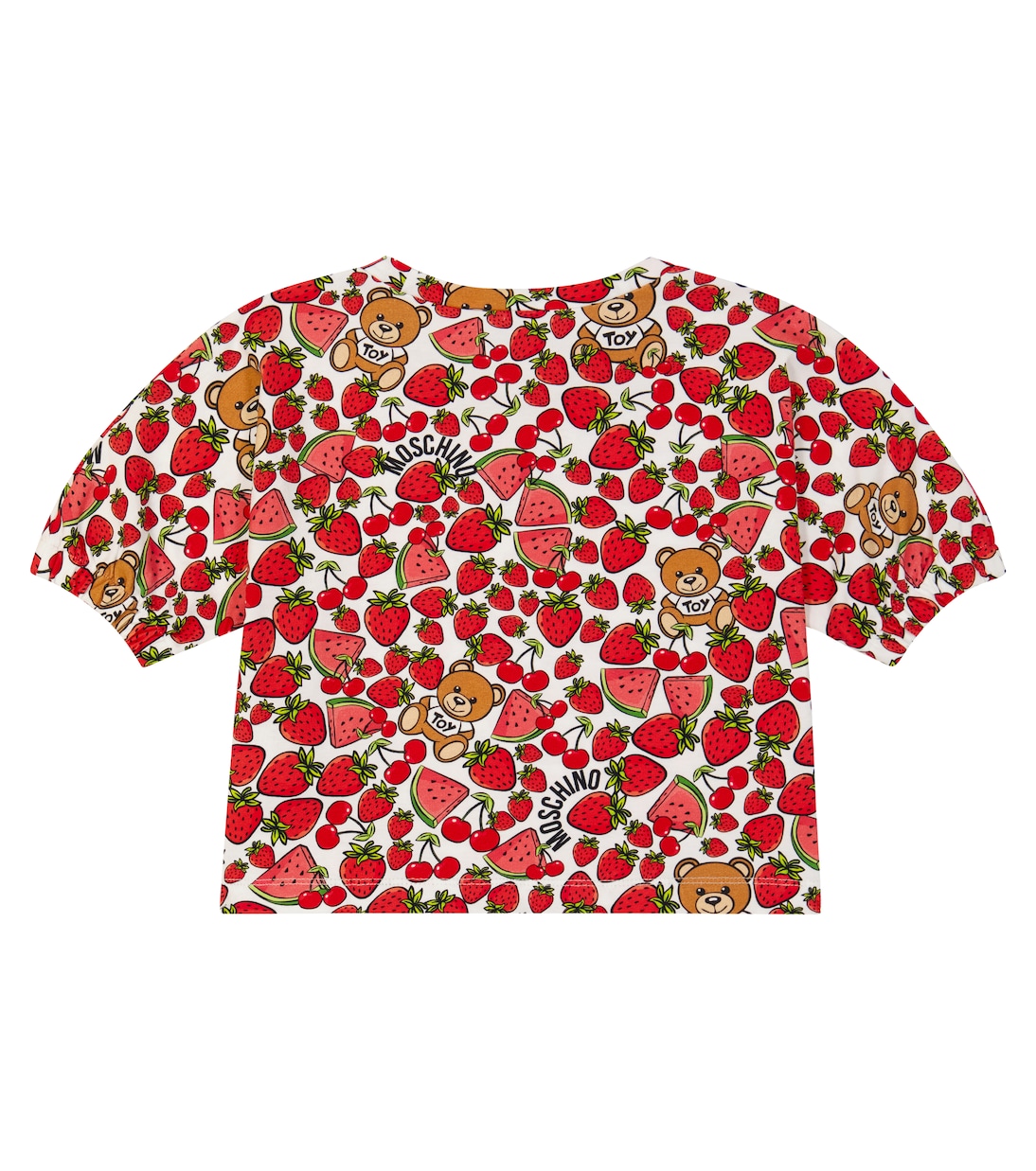 Printed cotton-blend crop top | Moschino Kids