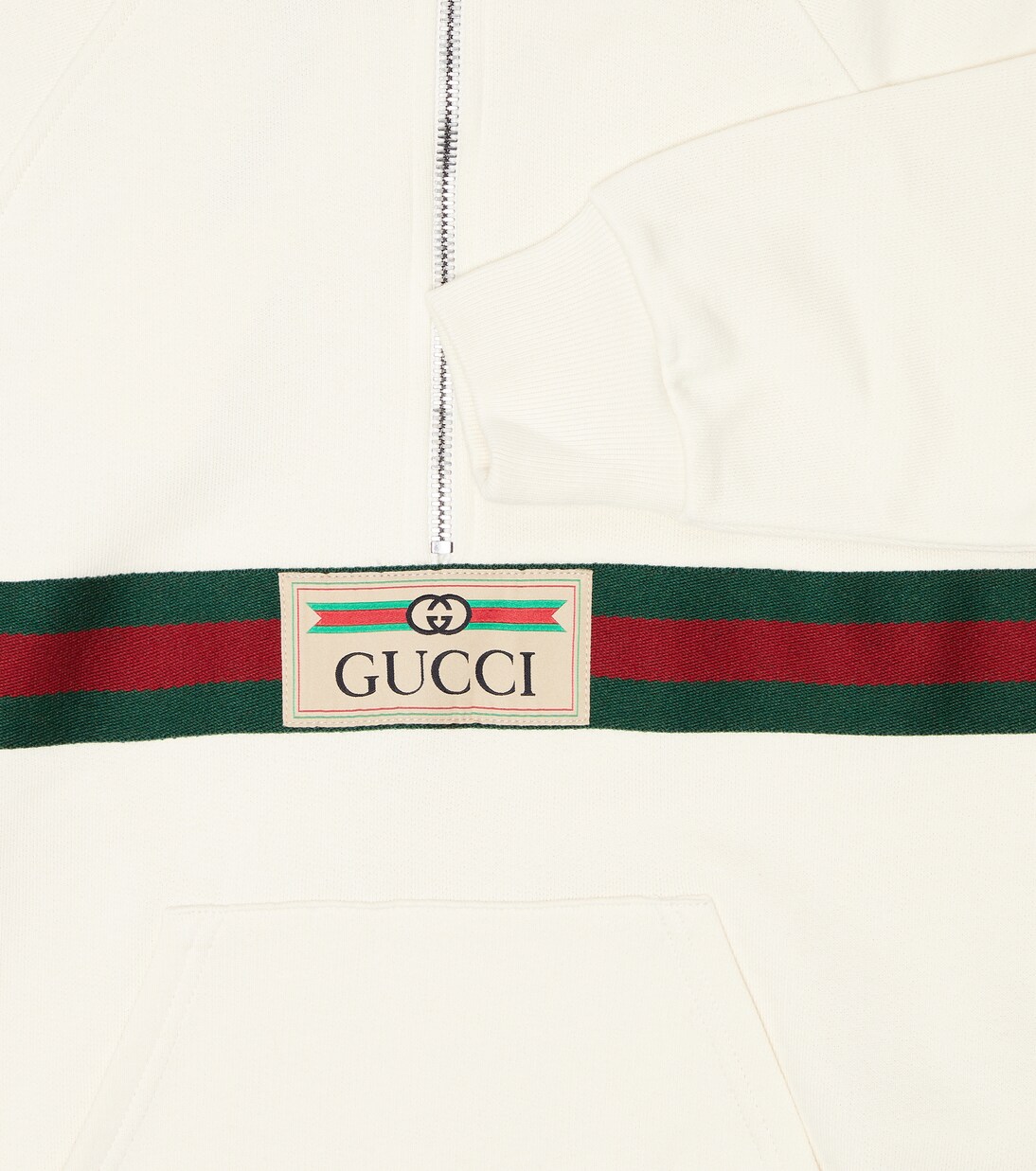 Web cotton jersey hoodie | Gucci Kids