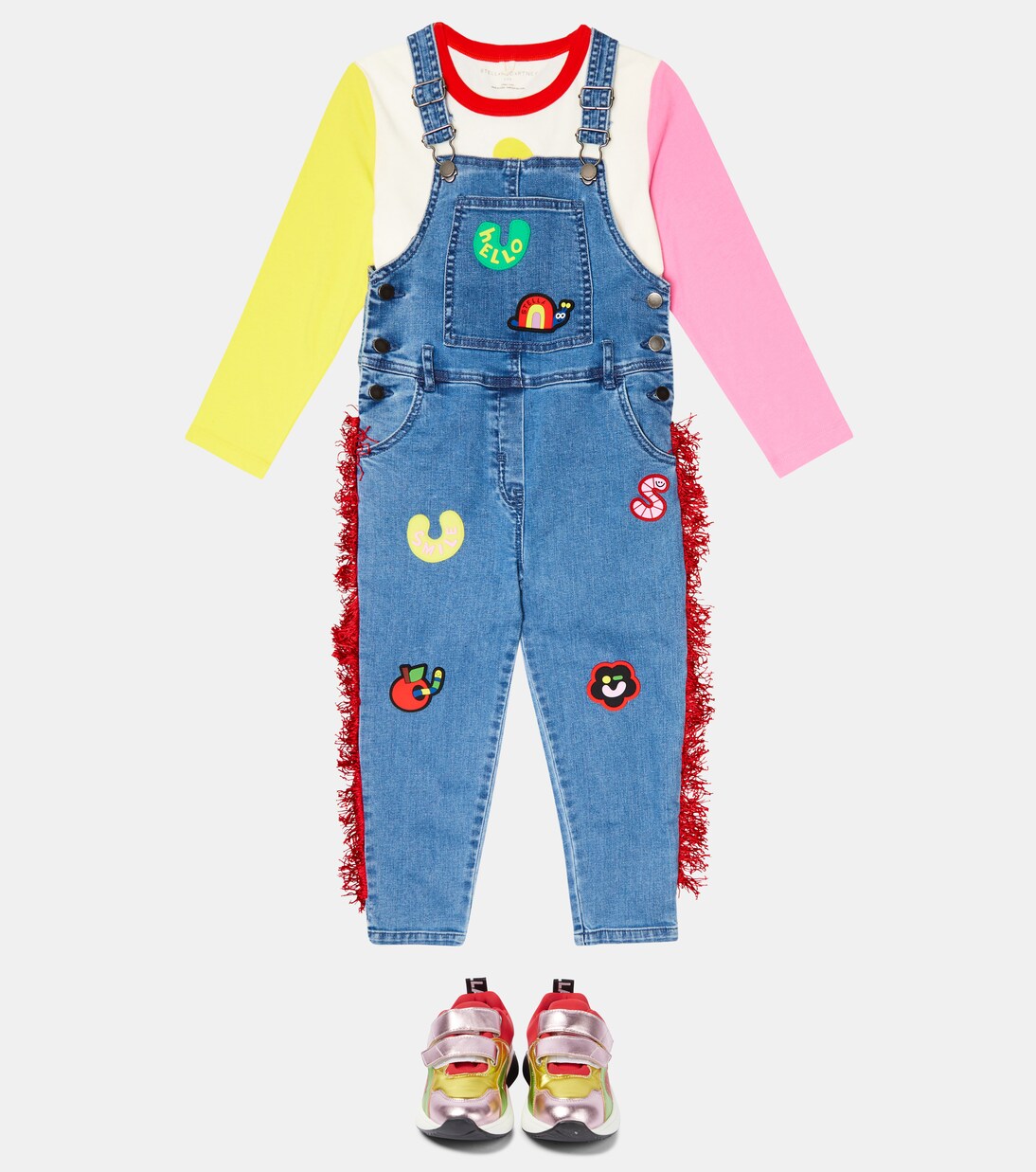 Embroidered denim dungarees | Stella McCartney Kids