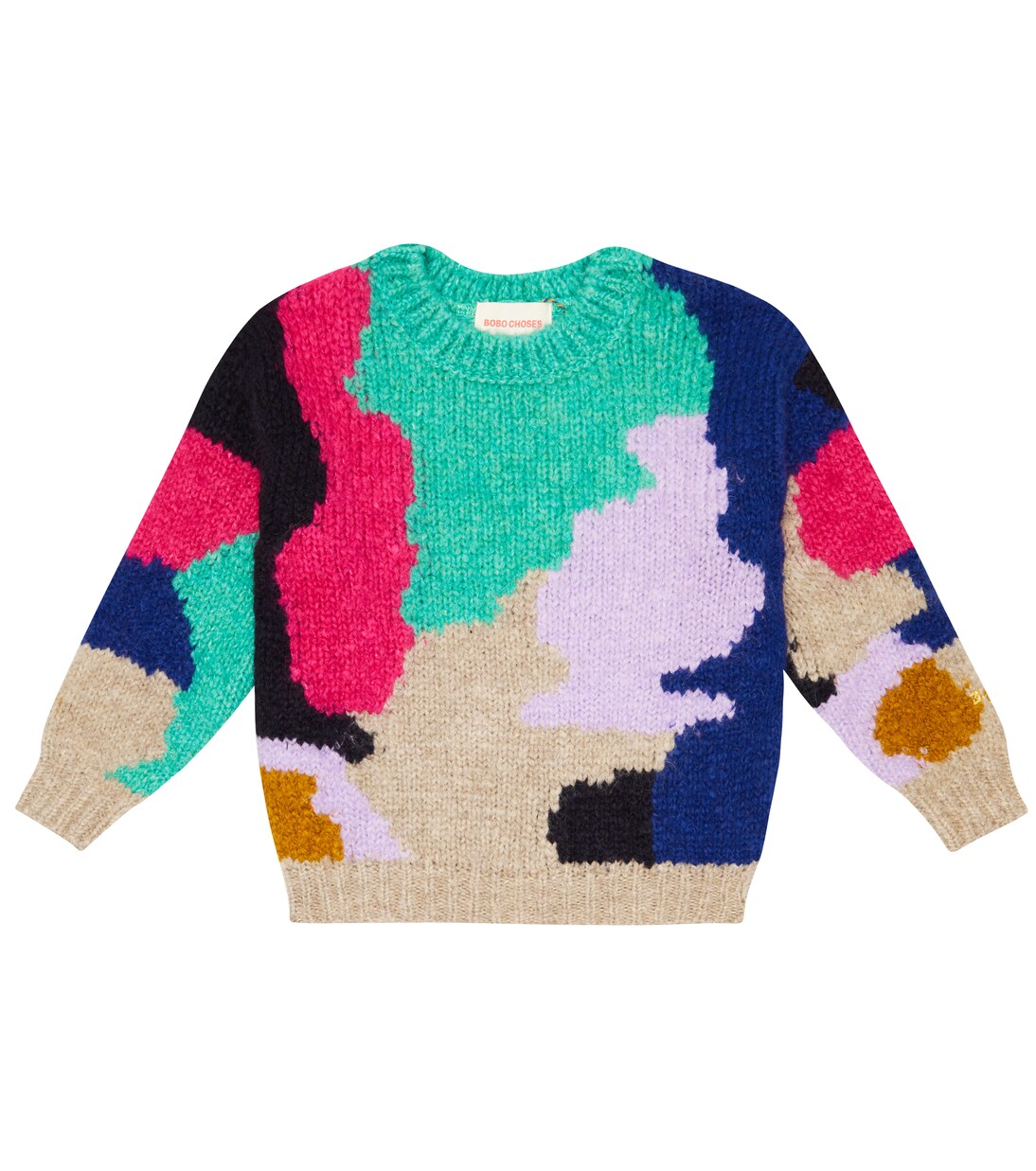 Colorblocked intarsia sweater | Bobo Choses