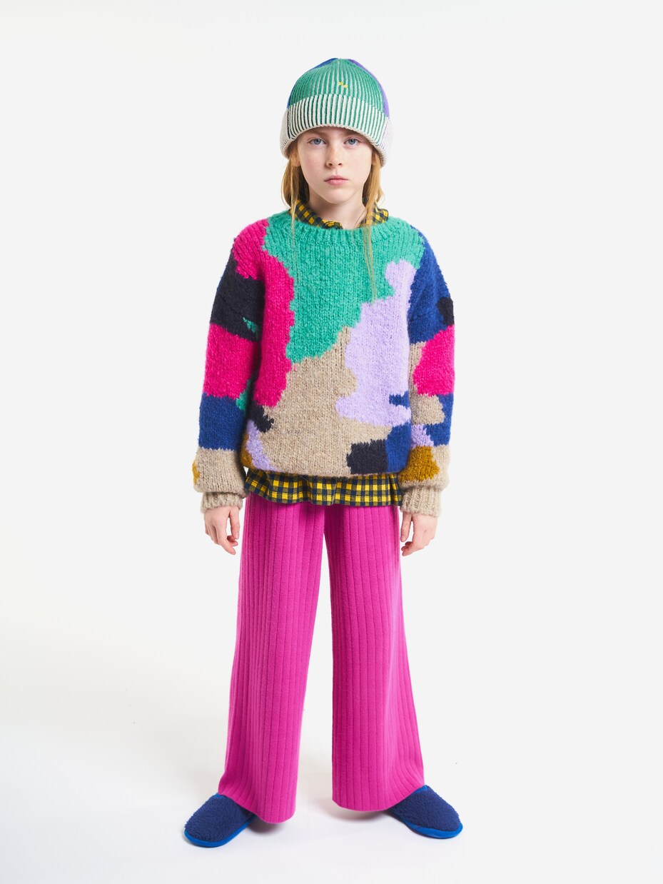 Colorblocked intarsia sweater | Bobo Choses