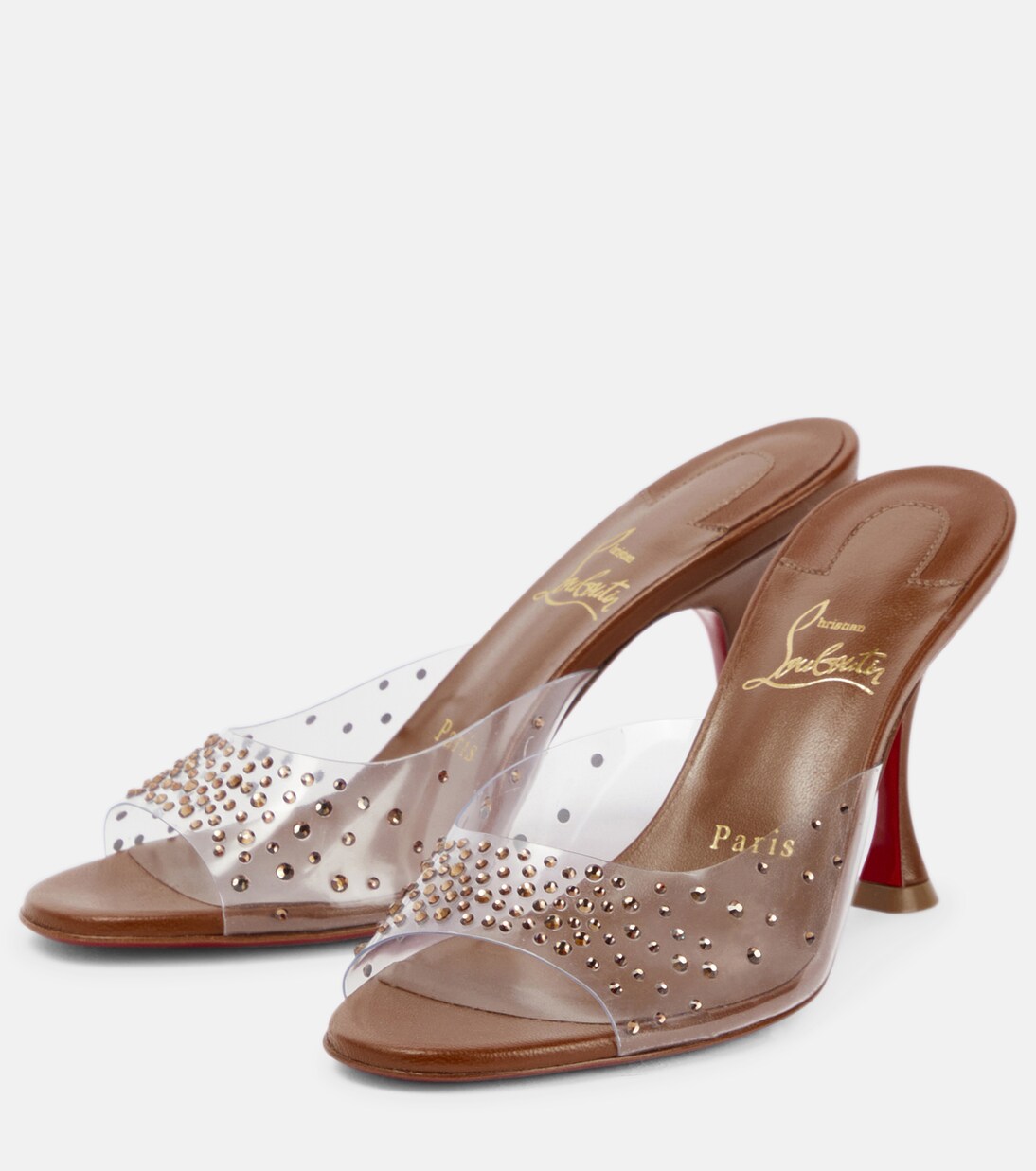 Nudes Degramule embellished mules | Christian Louboutin