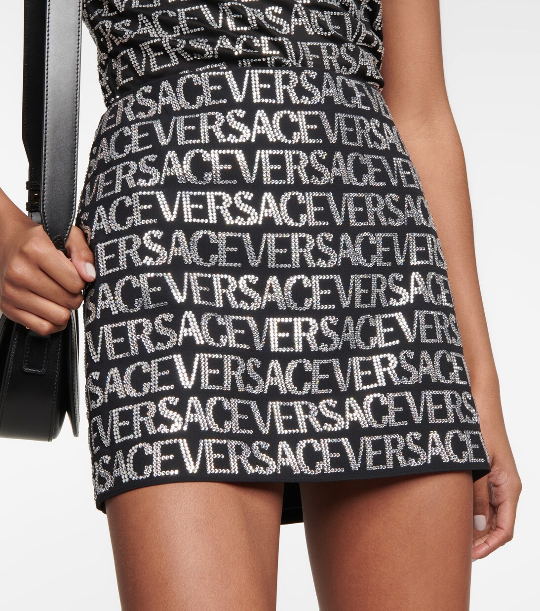 Minifalda adornada con logo | Versace