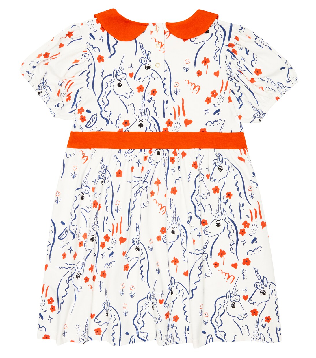 Unicorn printed cotton dress | Mini Rodini