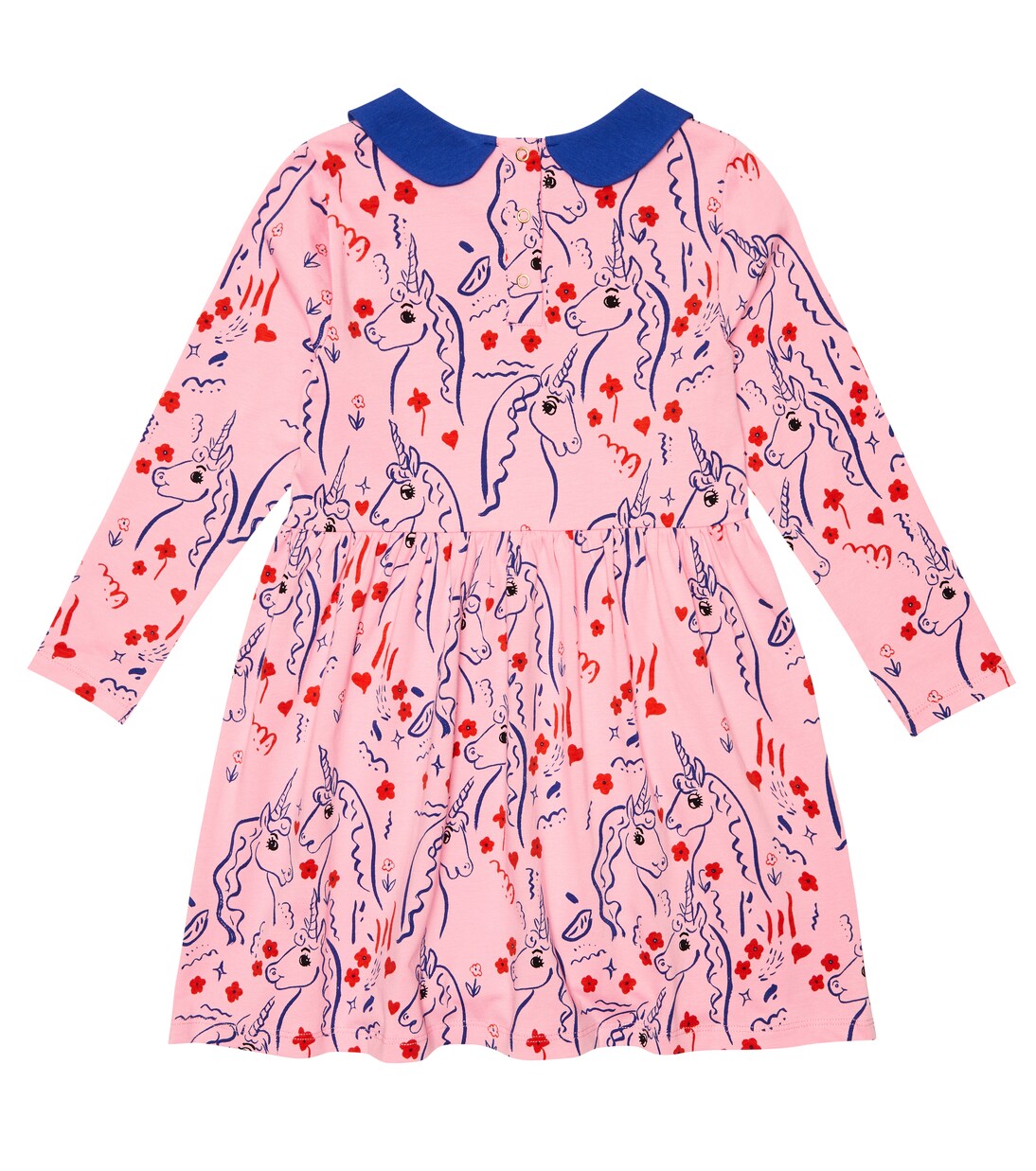 Unicorn printed cotton-blend dress | Mini Rodini