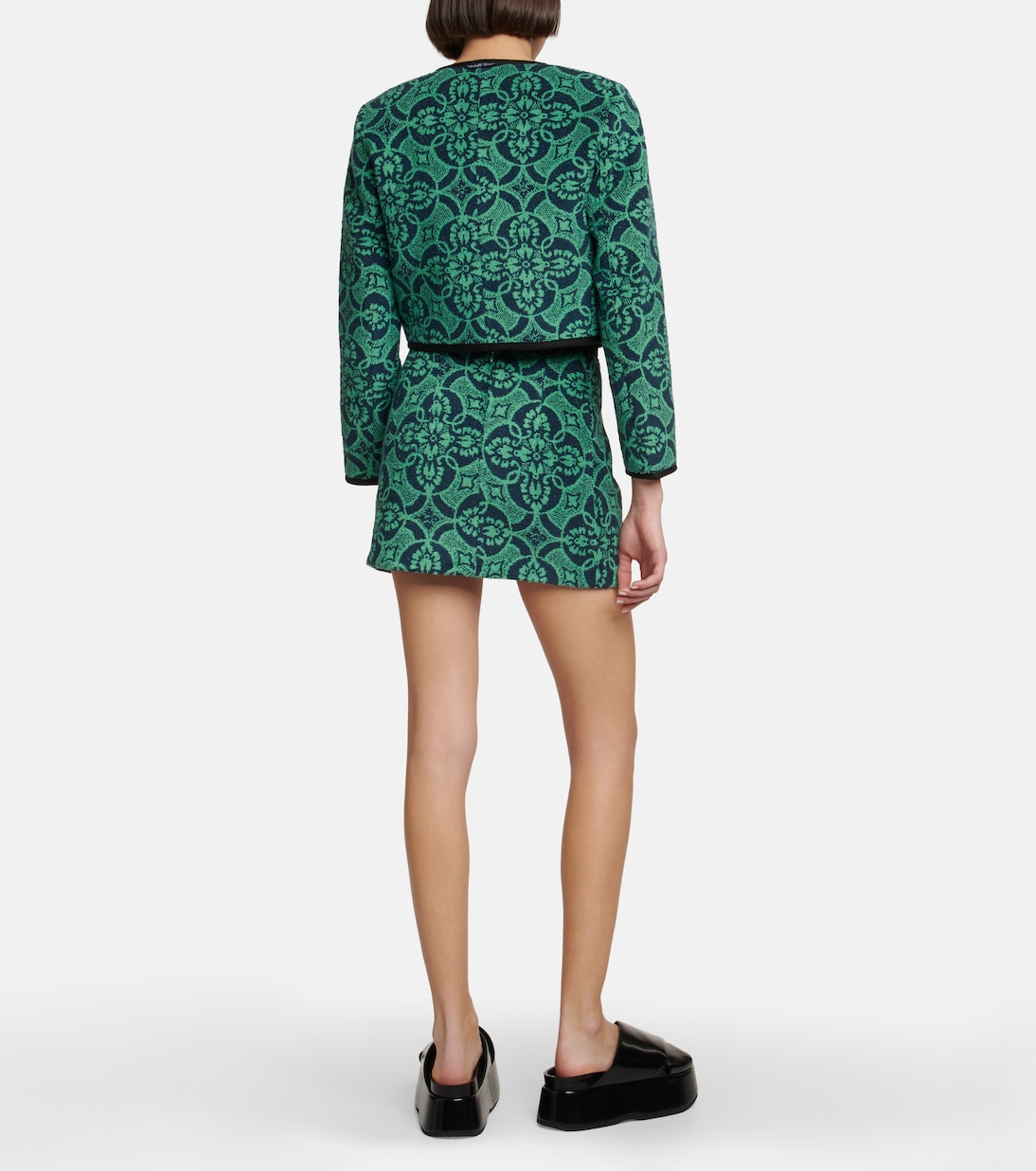 Jacquard cropped cotton jacket | Marine Serre