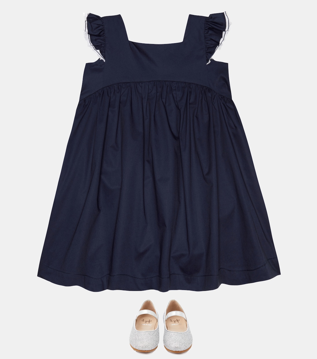 Ruffled cotton minidress | Il Gufo