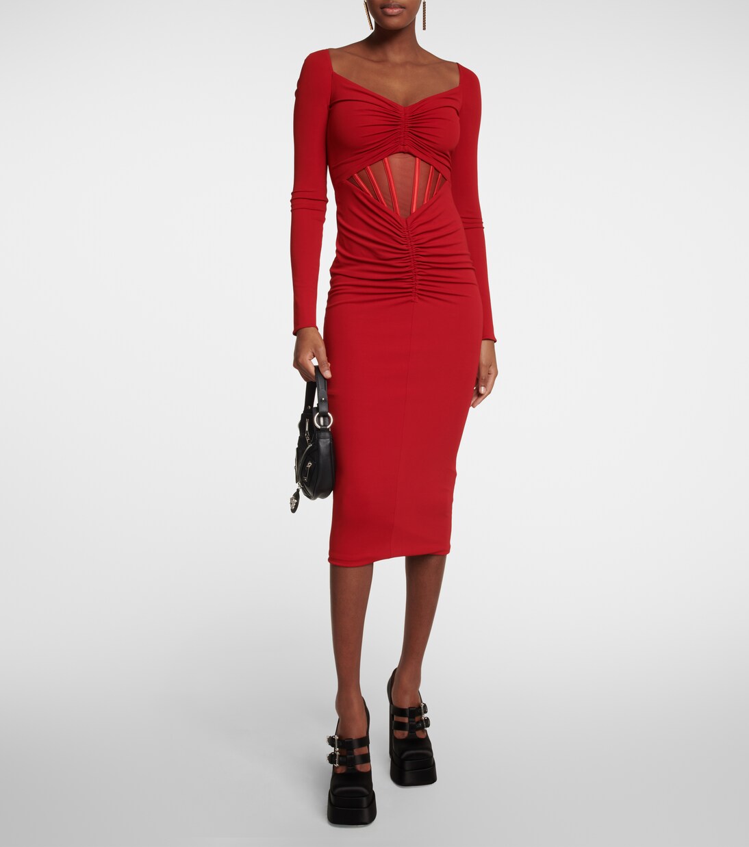 Plateau-Pumps Medusa Aevitas aus Satin | Versace