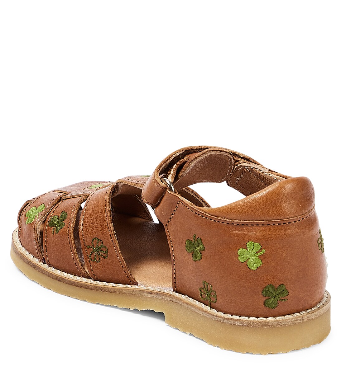 Embroidered leather sandals | Petit Nord