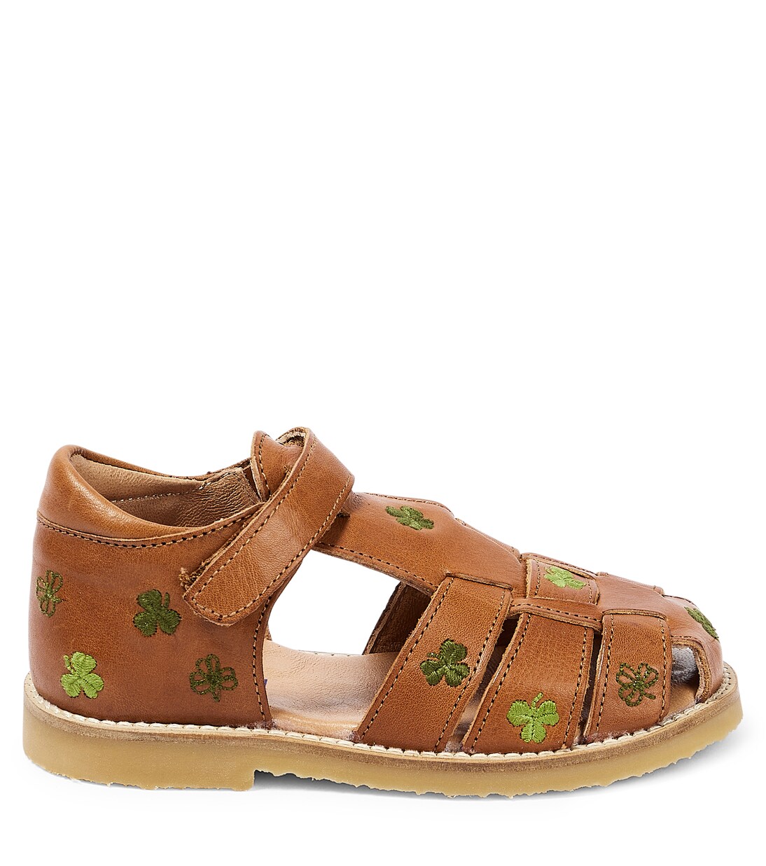 Embroidered leather sandals | Petit Nord