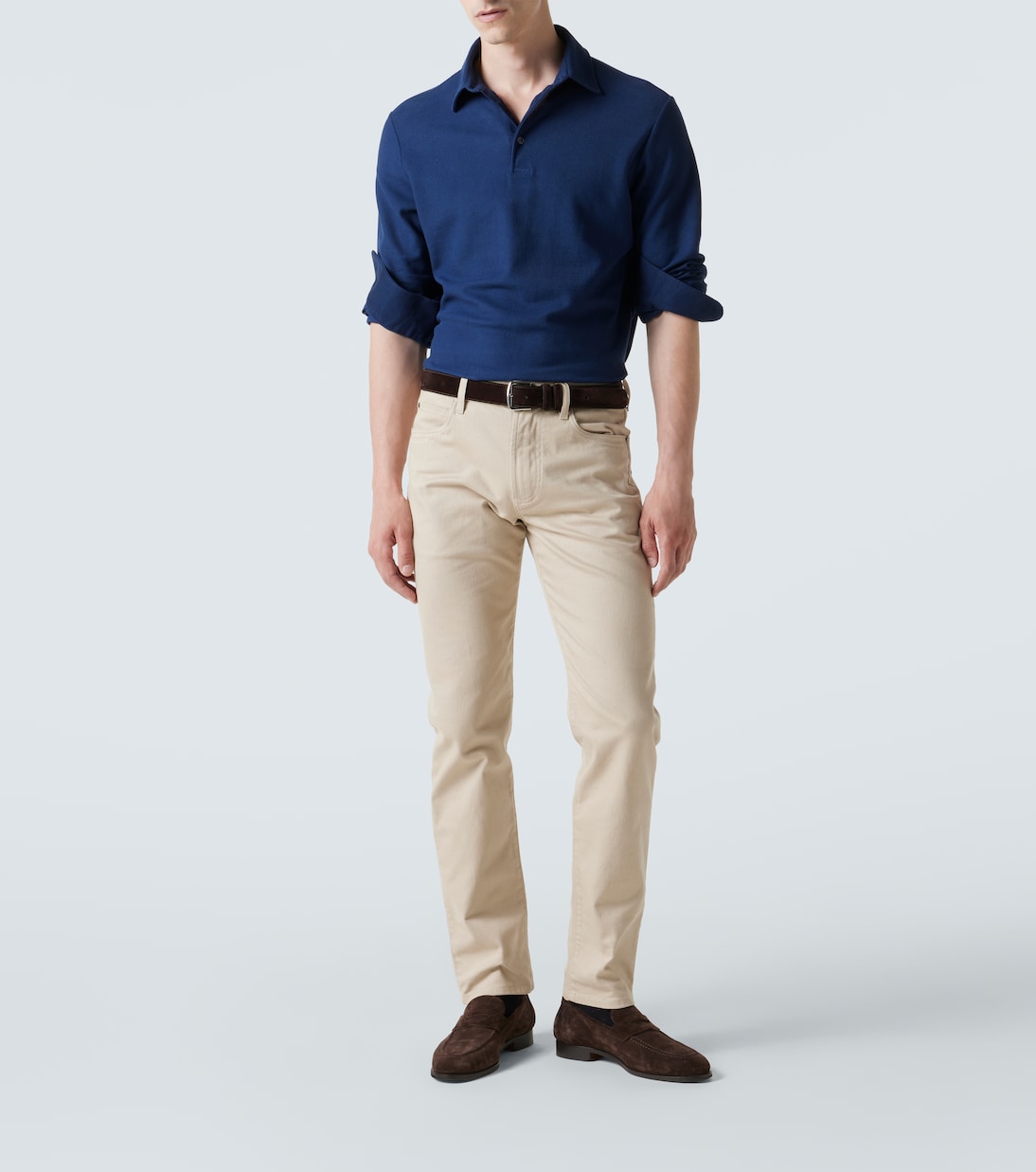 Cotton piqué polo shirt | Loro Piana