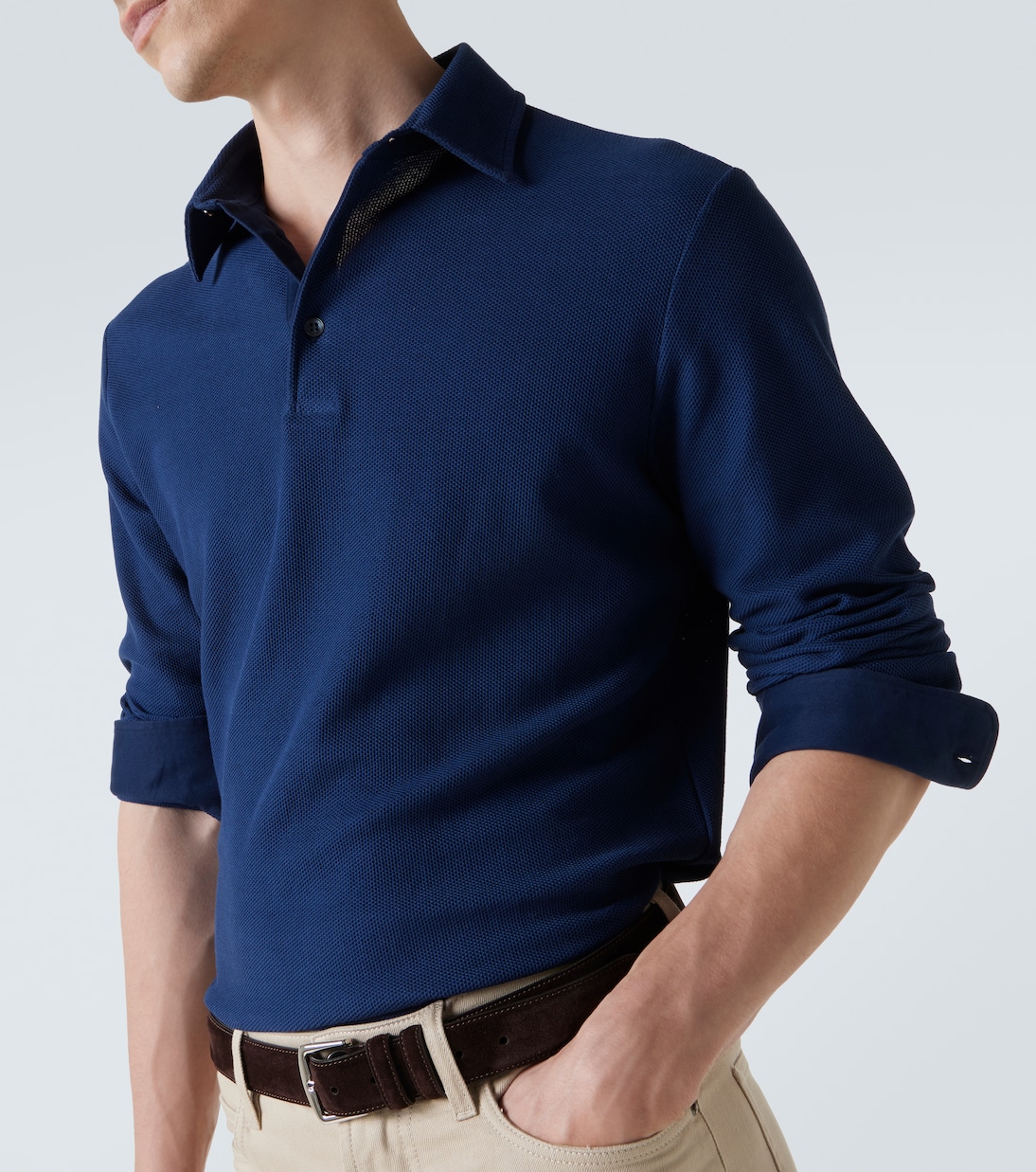Cotton piqué polo shirt | Loro Piana