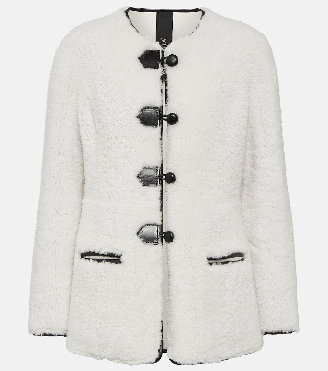 Veste en shearling et cuir | Blancha