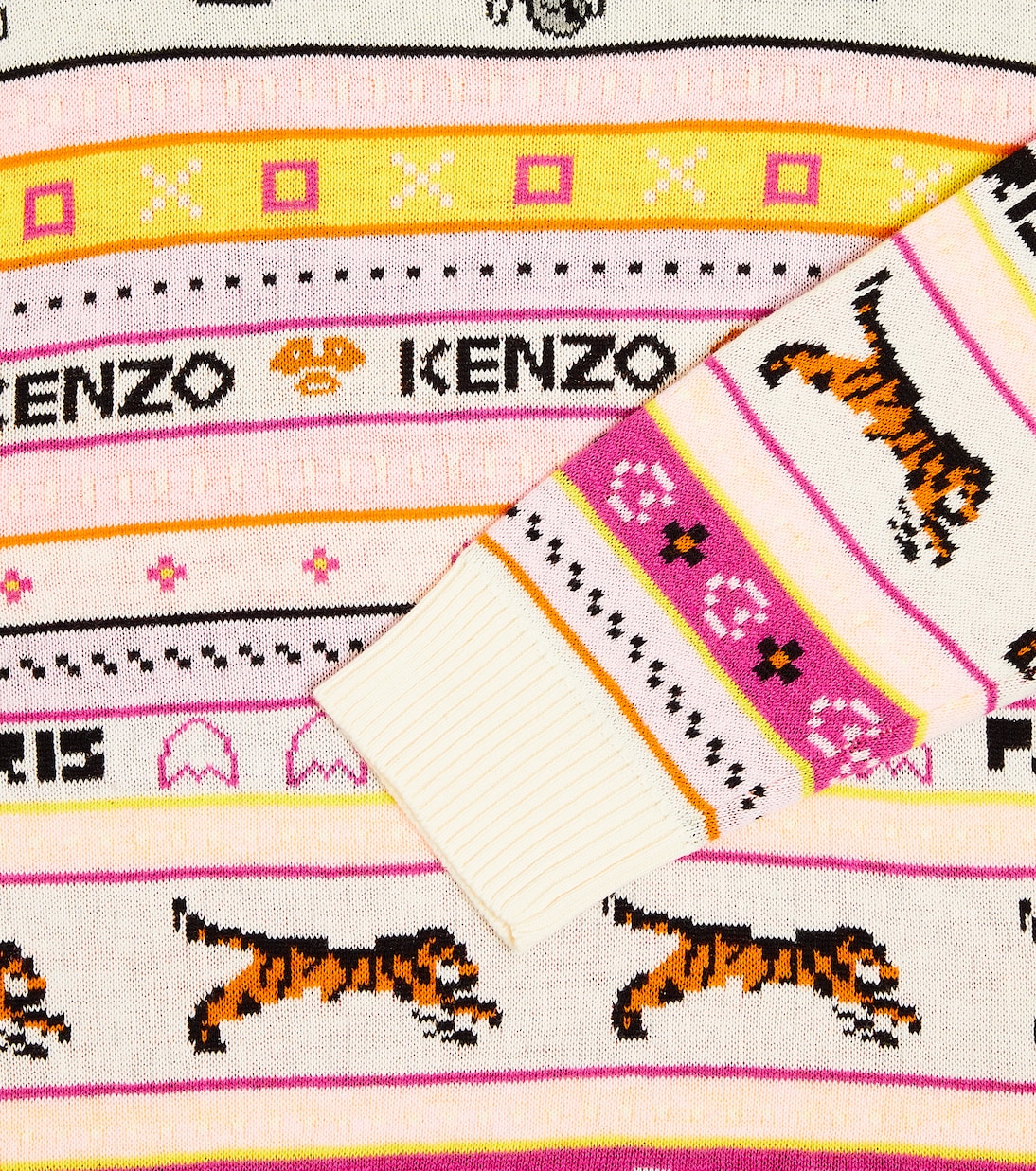 Intarsia cotton-blend sweater | Kenzo Kids