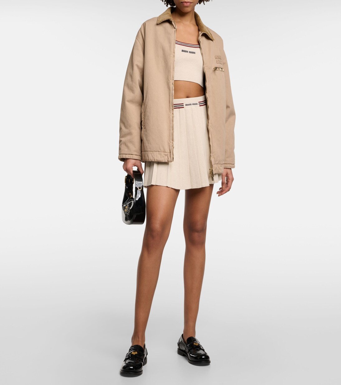 Cropped-Top aus Kaschmir | Miu Miu