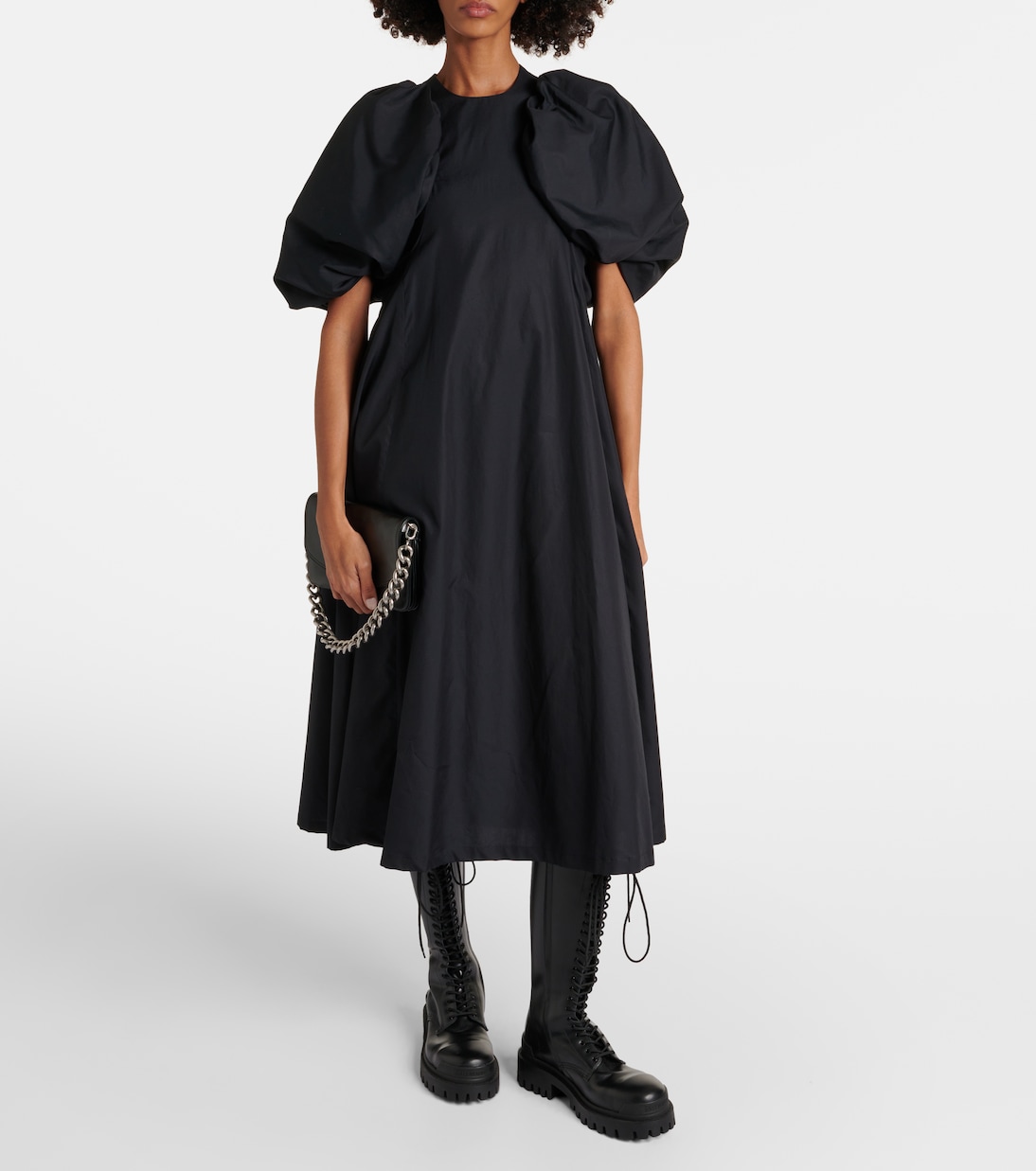 Puff-sleeve cotton poplin maxi dress | Noir Kei Ninomiya