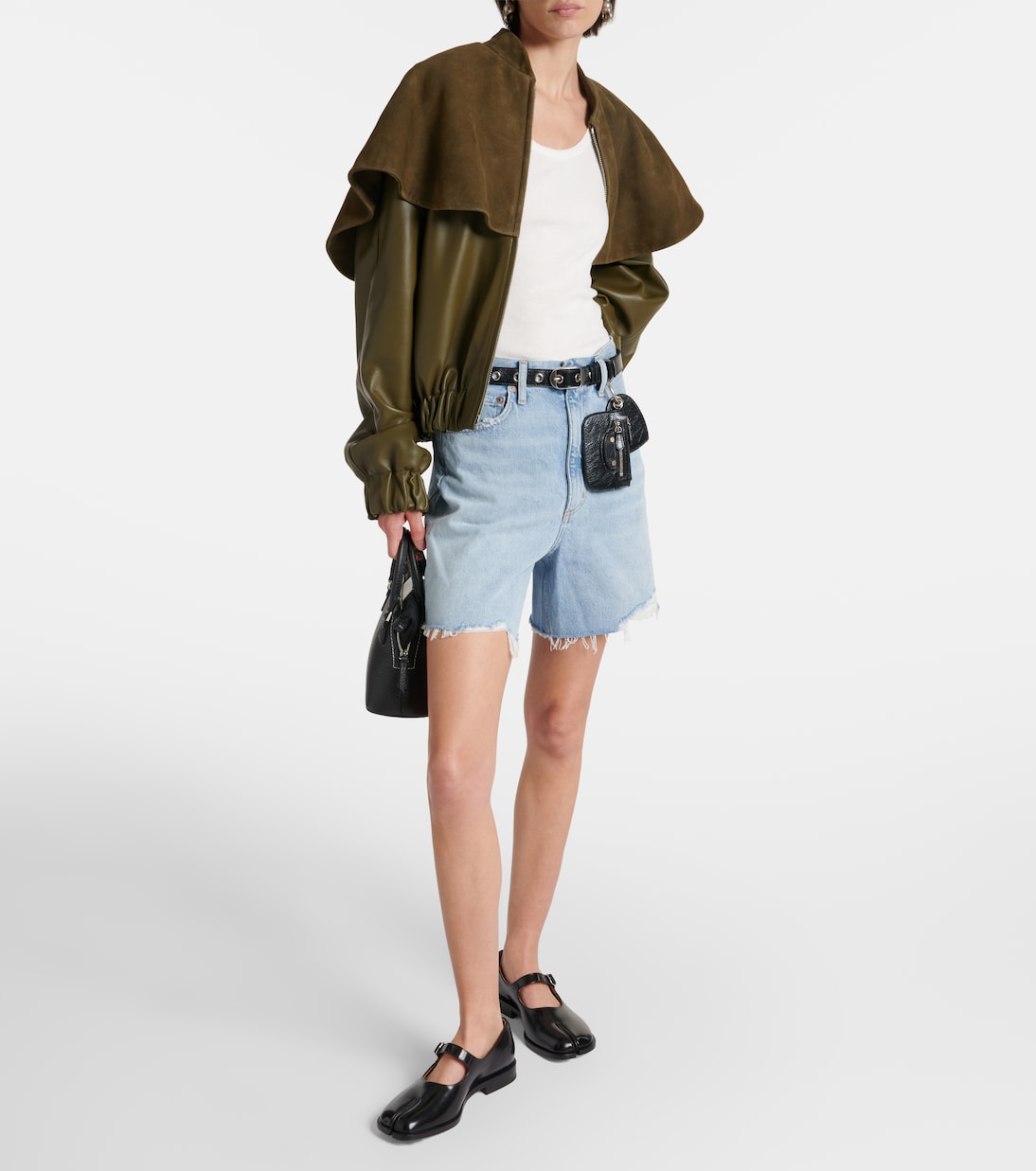 Stella high-rise denim shorts | Agolde