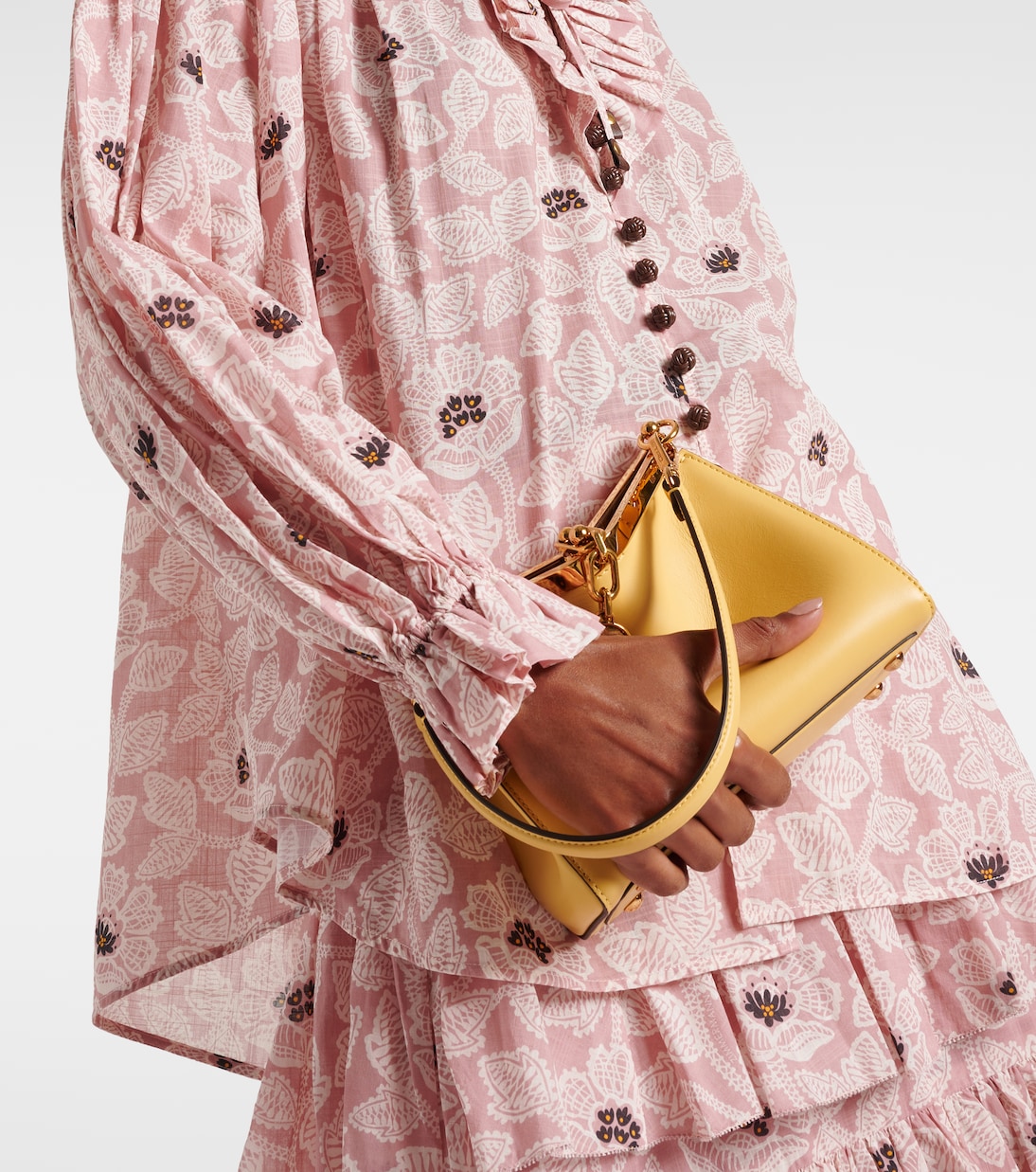 Ottie ruffled floral cotton top | Zimmermann