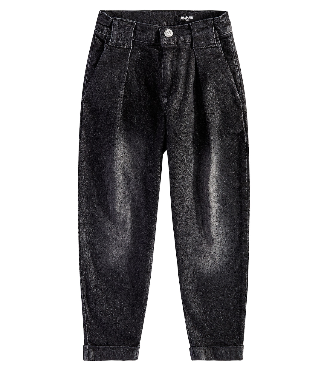 High-rise tapered jeans | Balmain Kids