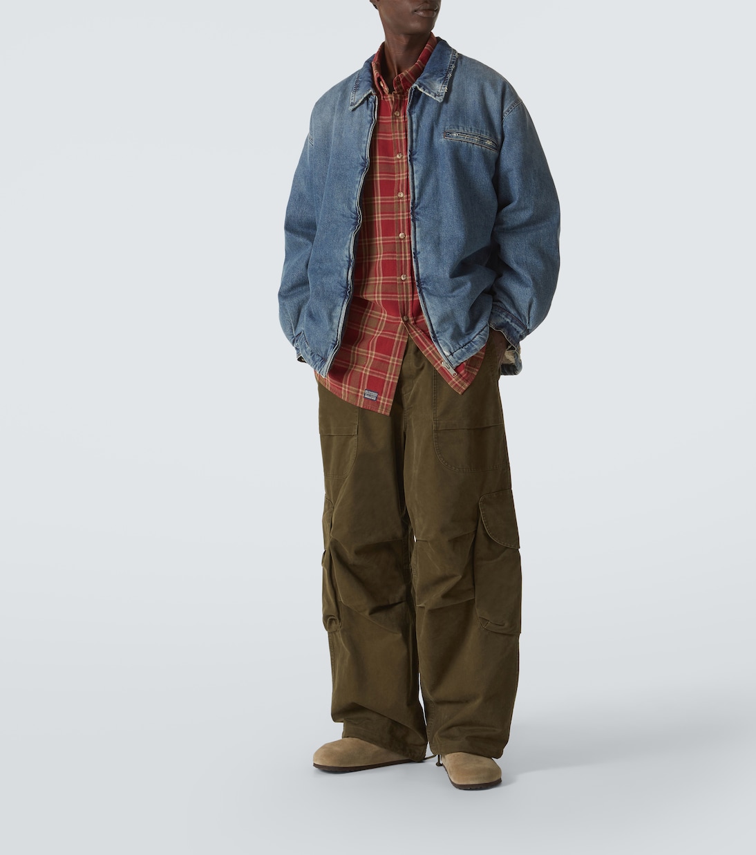 Jeansjacke mit Faux Shearling | ERL