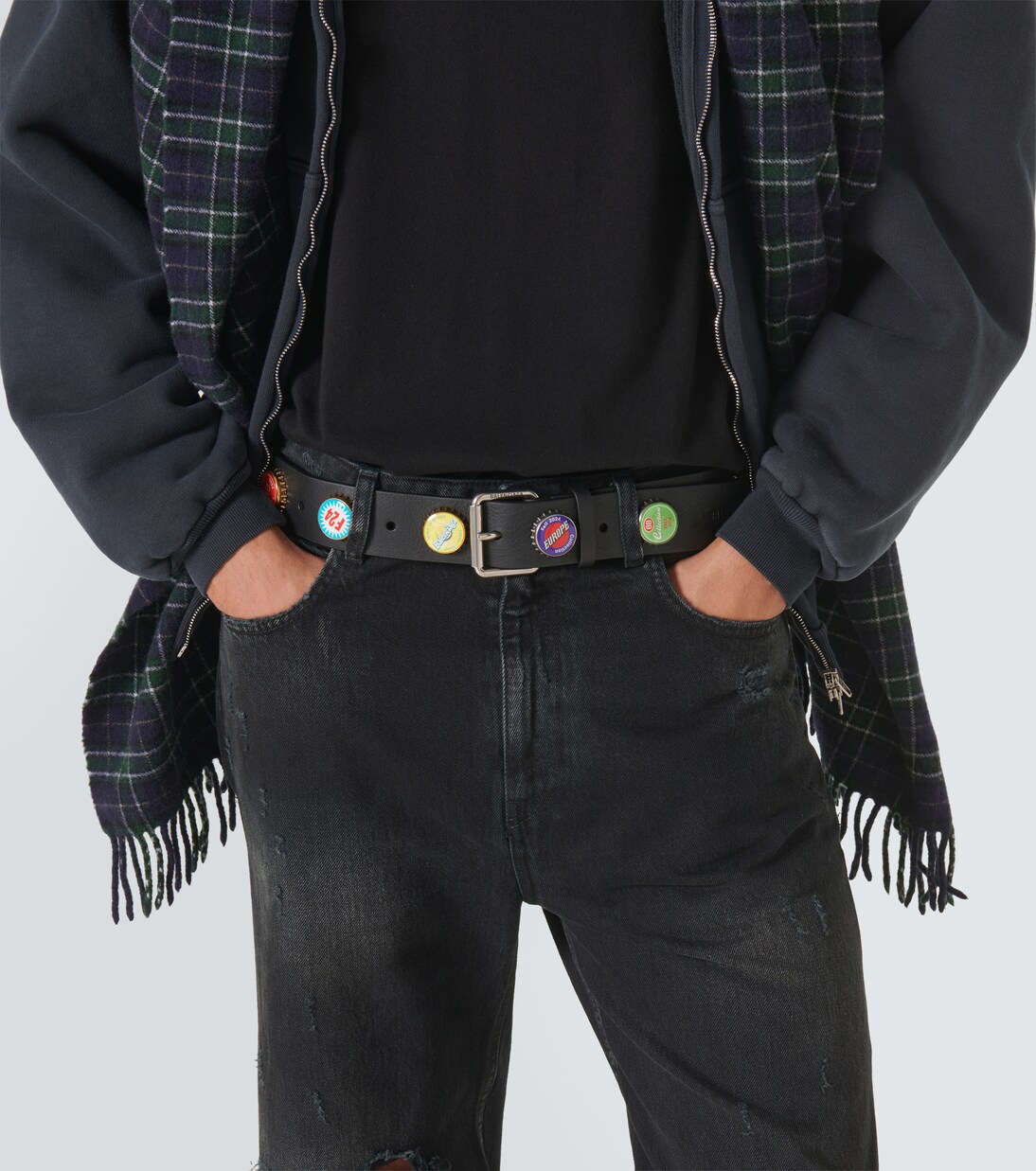 Embellished leather belt | Balenciaga